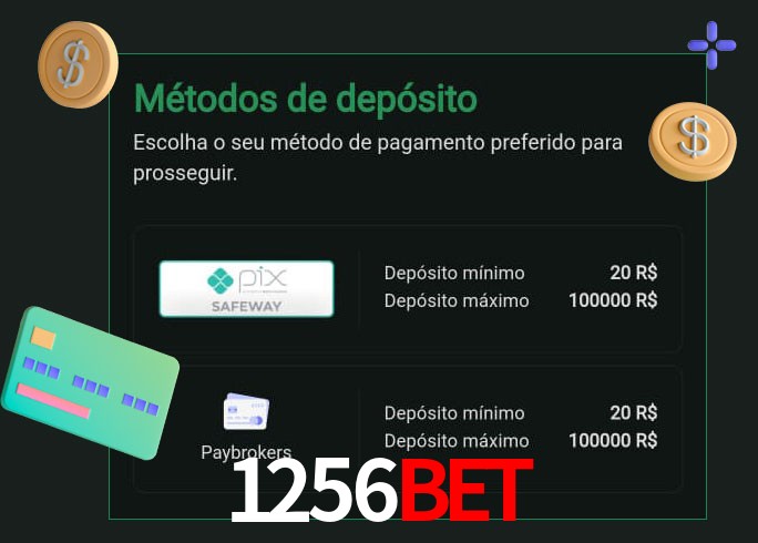 O cassino 1256bet oferece uma grande variedade de métodos de pagamento